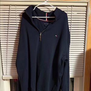 Tommy Hilfiger Men's Black Zip-Up Sweater 4Xl worn once